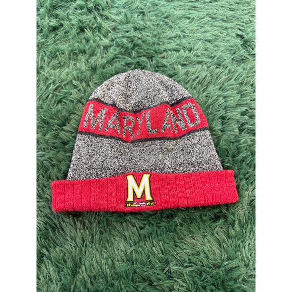 NCAA Other - University of Maryland Gray | Red Beanie Touque Skully Hat OSFA Unisex
